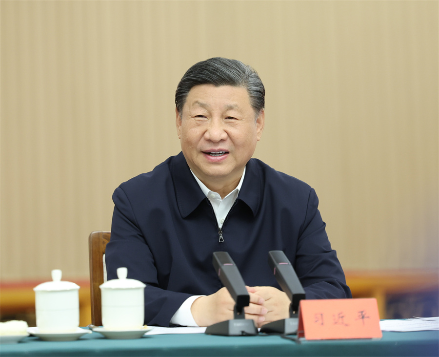 2024年5月23日下午，中共中央總書記、國家主席、中央軍委主席習(xí)近平在山東省濟(jì)南市主持召開企業(yè)和專家座談會并發(fā)表重要講話。新華社記者 鞠鵬 攝